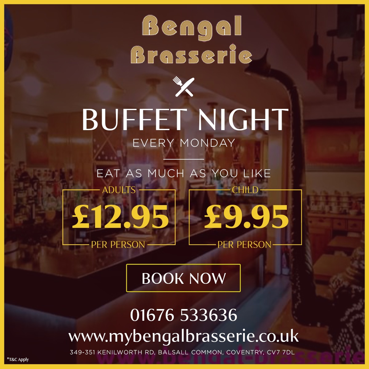 The Bengal Brasserie booking 